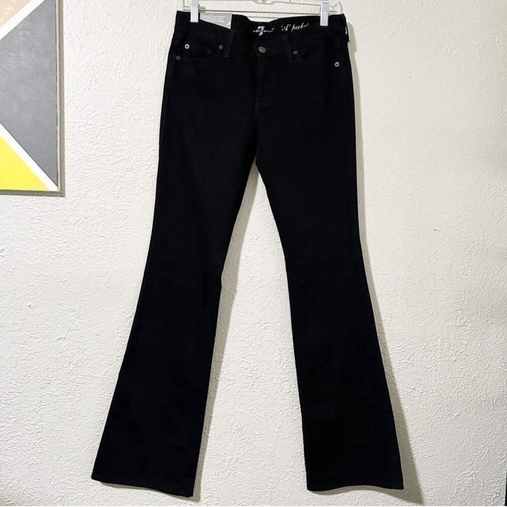 7 for All Mankind A Pocket Flare Leg Jeans Size 28 Black